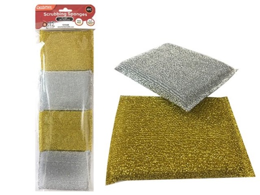 96 Pieces 4 Piece Scouring Sponges - Scouring Pads & Sponges