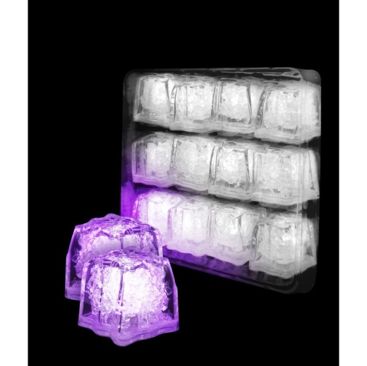 24 Pieces Led Litecubes Brand Ice Cubes - Purple - LED Party Supplies