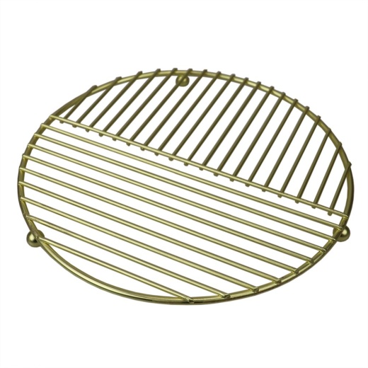 12 Pieces Home Basics Halo Round Steel Trivet, Gold - Kitchen Essentials