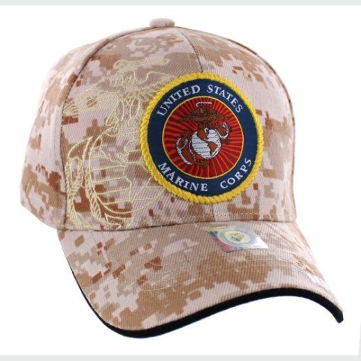 12 Pieces Licensed Camo Us Marine Corps Seal Globe And Anchor Shadow - Baseball Caps & Snap Backs