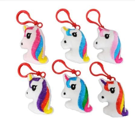 96 Pieces Plush Unicorn Keychain - Key Chains