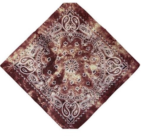 Brown Tye Dye Bandana - 120 Pieces