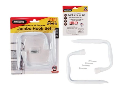 48 Pieces 2 PC Jumbo Hook Set - Heavy Duty Hooks for Organization