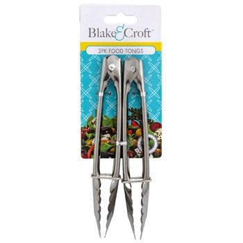 24 Pieces Food Tong 7In 2Pk 410 S/S 22G Each/B&C Tie On Card - Kitchen Gadgets & Tools