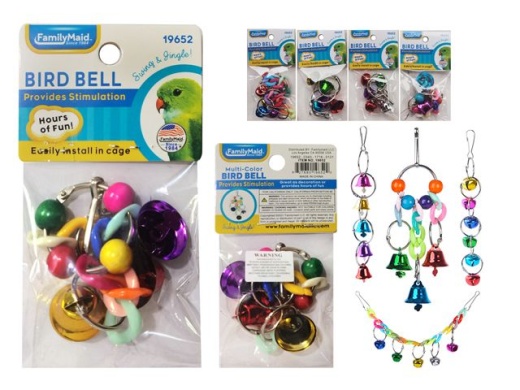 144 Pieces Bird Accessories With Bell