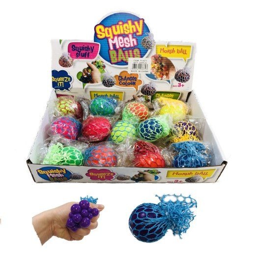 48 Pieces Small Mesh Squish Ball Solid Colors - Slime & Squishees