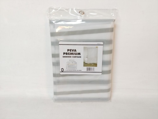 12 Pieces Premium Peva Shower Curtain with Hooks
