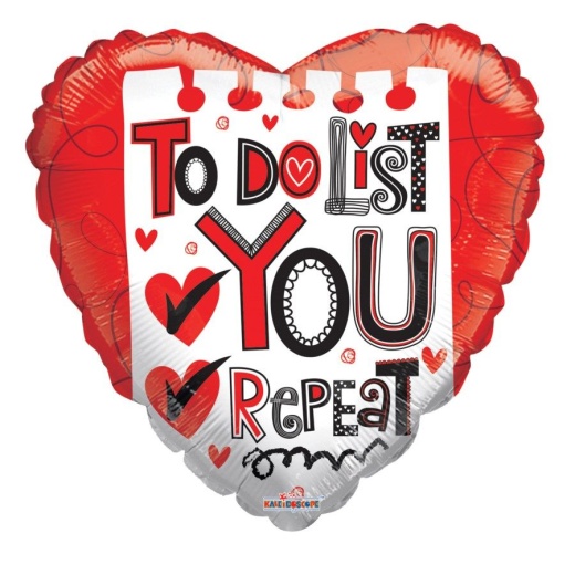 100 Pieces Valentine Balloon Heart Shape To Do List Repeater Decorations