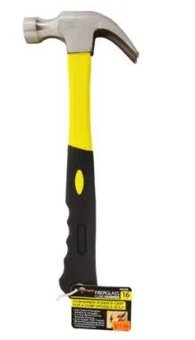 12 Pieces Fiberglass Claw Hammer 16 Ounce - Professional-Grade Hammers for Heavy-Duty Use
