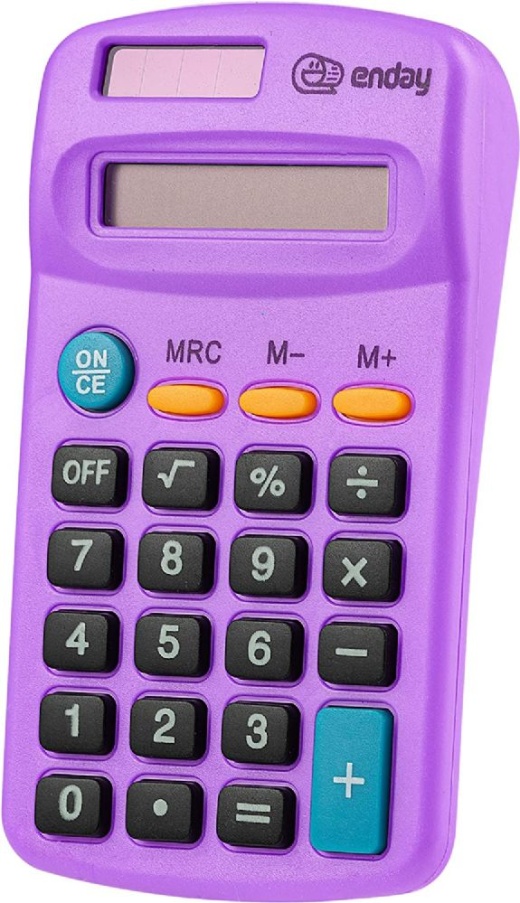 24 Pieces 8-Digit Dual Power Pocket Size Calculator, Purple - Calculators