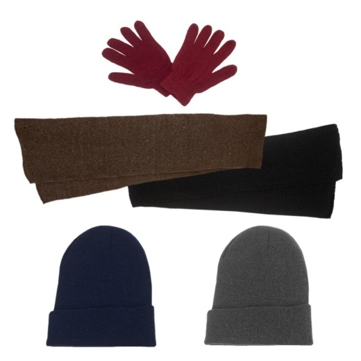 144 Pieces Unisex Winter Gloves, Scarf, Beanie In 5 Assorted Colors - Winter Sets Scarves, Hats & Gloves
