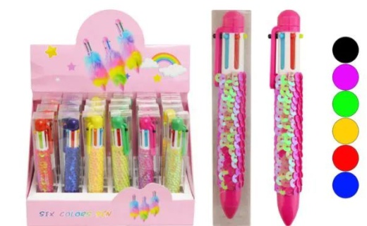 72 Pieces Multi Color Retractable Pen Sequins - Best Pens for Writing
