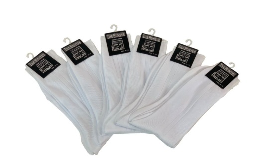 60 Pairs Men's Dress Sock Size 10-13 White Color Only - Mens Dress Sock