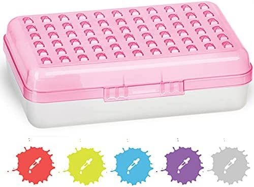 24 Pieces Assorted Color Dots Pencil Case, Pink