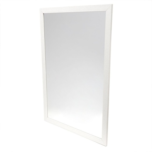 4 Pieces Home Basics 24" X 36" Wall Mirror, White - Home Accessories