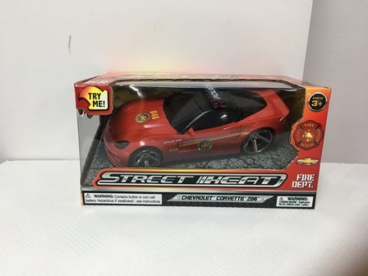 12 Pieces 1:24 F/F Street Heat Fire Corvette (Sound & Light) - Die-Cast Model Cars