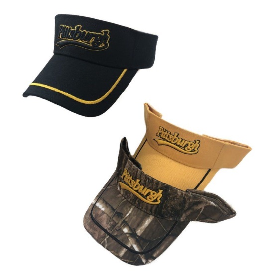 24 Pieces Pittsburgh Visor - Fedoras, Driver Caps & Visor