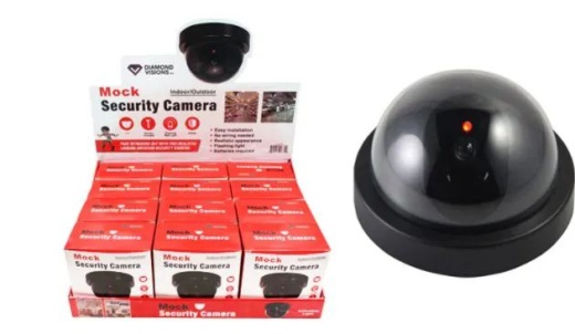24 Pieces Mock Security Camera with Flashing Light - Home Accessories