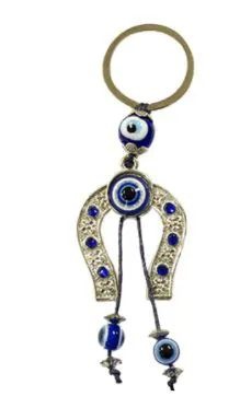 72 Pieces Metal Charm Keychain Horse Shoe - Key Chains