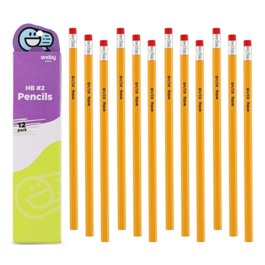24 Pieces #2 Premium Yellow Pre-Sharpened Pencils with Sharpeners