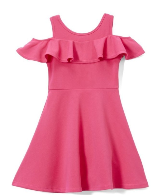 6 Pieces Girls Fuchsia Soft And Stretchy Neoprene Dress, Size 4-6X - Girls Dresses And Romper Sets