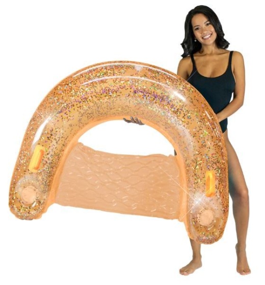 Buy Mango Glitter Sun Chair Jumbo 48 Inch - Inflatable Pool Float