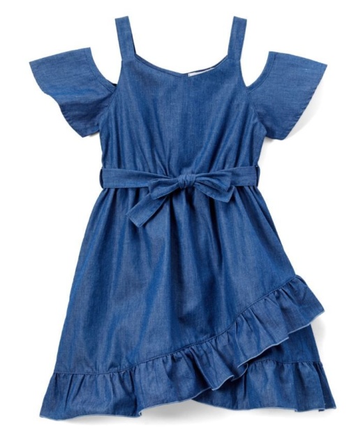 6 Pieces Girls' Denim Dress In Size 4-6X - Girls Dresses And Romper Sets