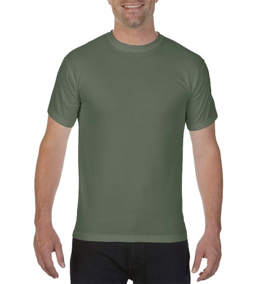 24 Pieces Men's Moss Green Short Sleeve T-Shirts, Size Medium - Mens T-Shirts