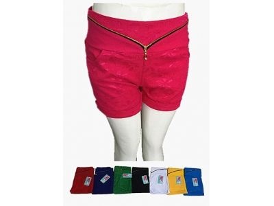 48 Pieces Womens Ultra Thin Stretch Shorts Lace With Zipper - Womens Shorts
