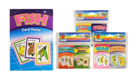 72 Pieces Card Game 2 Pack Assorted - Card Games for Family Fun