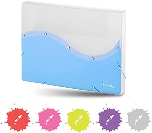24 Pieces Two Tone Letter Size Document Case, Blue - File Folders & Wallets