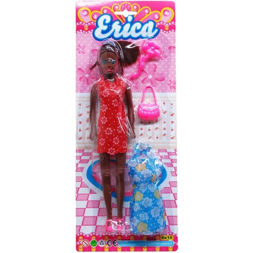 36 Pieces 11" Erica Doll W/ Accss On Blister Card, Assrt Outfits - Dolls & Accessories