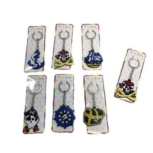 96 Pieces Pirates Silicone Key Chain - Key Chains