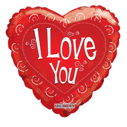 100 Pieces I Love You Valentine Balloon Heart Shape - Valentine Decorations
