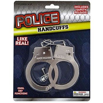 24 Pieces Handcuff Metal Diecast W/Keys Blistercard - Novelty Toys