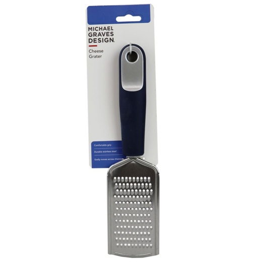 24 Pieces Michael Graves Design Comfortable Grip Handheld Flat Stainless Steel Cheese Grater, Indigo