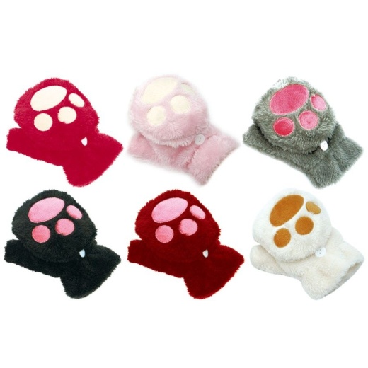96 Pieces Kids Cat Mittens - Fleece Gloves