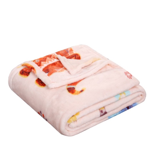 24 Pieces Children's Boho Elephant Printed Fleece Blanket Size 50 X 60 - Fleece & Sherpa Blankets