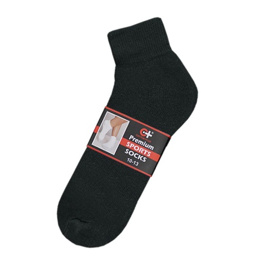 120 Pairs Women's Black Cotton Ankle Sock, Size 9-11 - Womens Ankle Sock