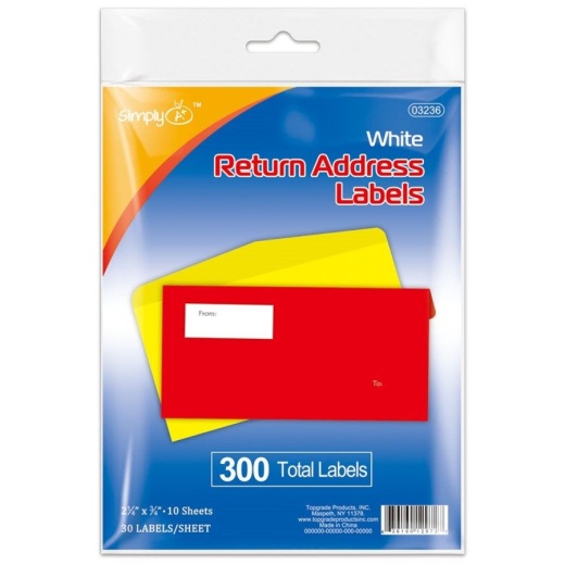 24 Pieces Return Address Labels - Reinforcement Stickers & Labels