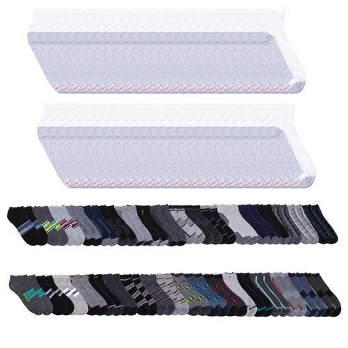 48 Pairs of Men's White Low Cut Socks - Size 10-13