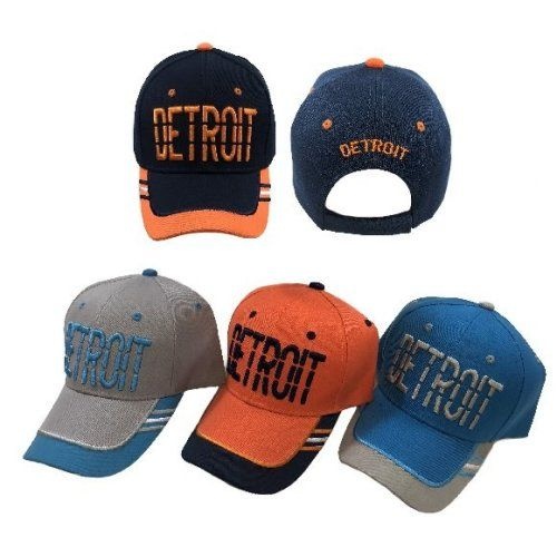 24 Pieces Detroit Hat Window Shade Font - Baseball Caps & Snap Backs