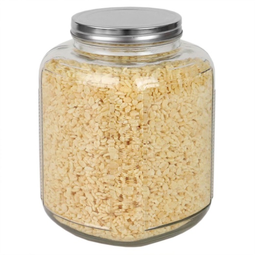 6 Pieces Home Basics Province 4.5 Lt Glass Canister With Metal Lid - Storage & Organization