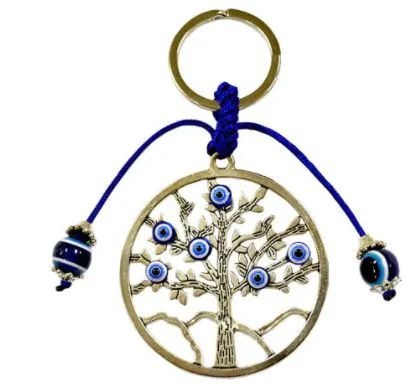 72 Pieces Metal Charm Keychain Tree Of Life