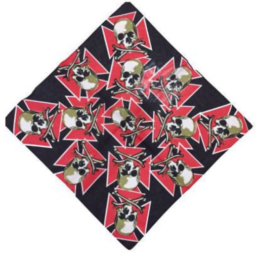 72 Pieces Black Skull Bandana - Bandanas