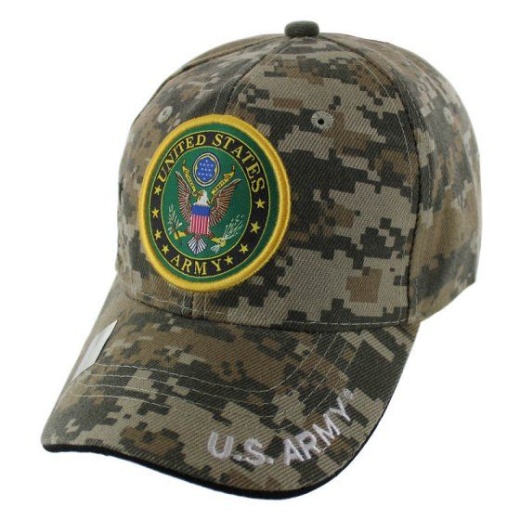12 Pieces Licensed Camo United States Army Seal Hat Star Shadow - Baseball Caps & Snap Backs