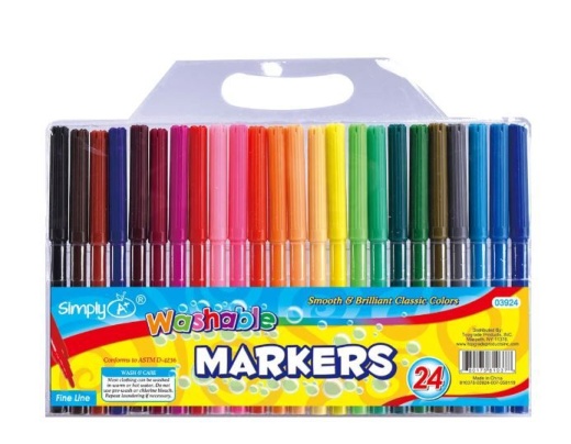 36 Packs 24Pc Washable Markers - Markers