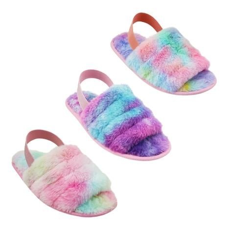 36 Pairs Woman's Tie Dye Sling Back Slippers Assorted - Women's Slippers