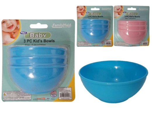96 Pieces 3Pc Baby Bowls - Baby Feeding Essentials