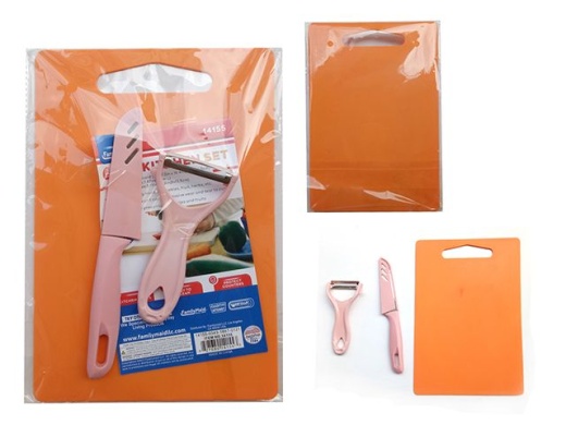 96 Pieces 3-Piece Knife Peeler Cutting Board Set